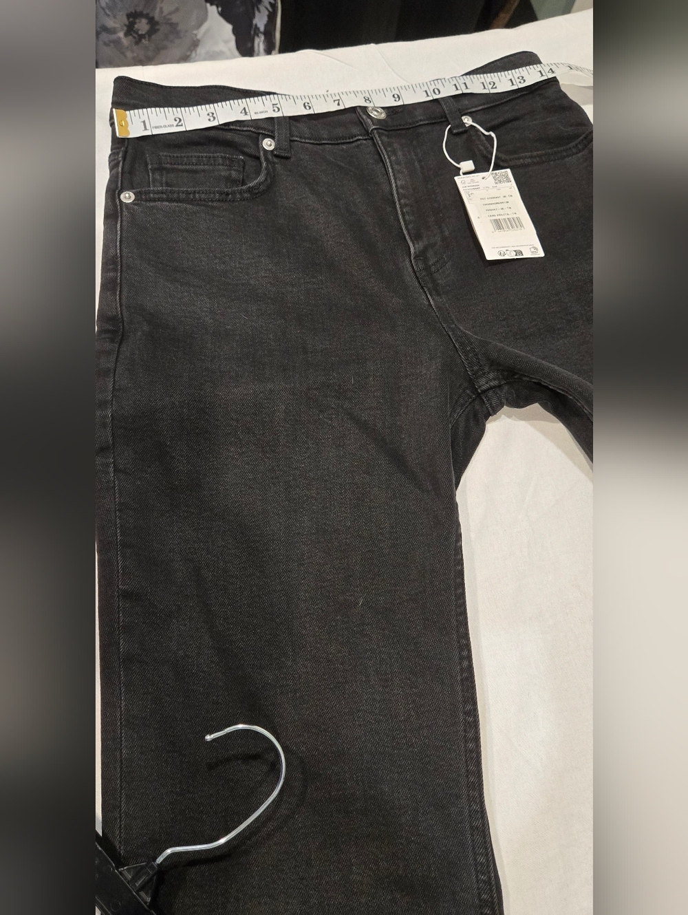 MWT MNG Jeans Collections Flare Color Black Size 38 - Picture 6 of 14
